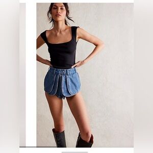 Free people We The Free Prince Street Denim Shorts
